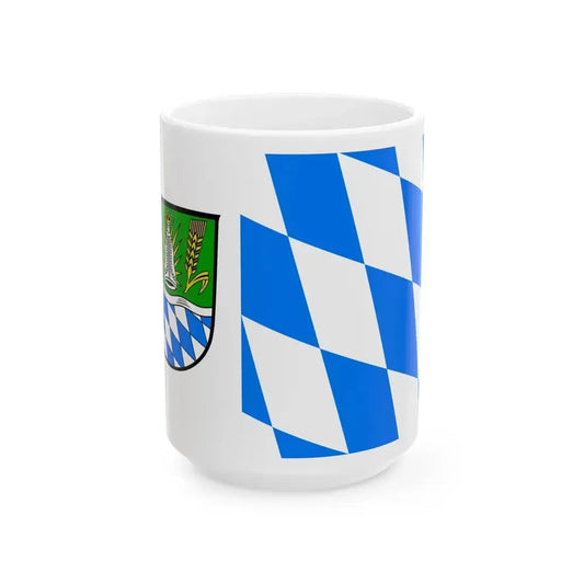 Flag of Straubing Bogen Germany - White Coffee Mug 15oz - Go Mug Yourself