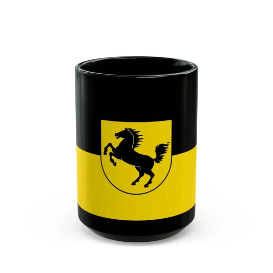 Flag of Stuttgart Germany - Black Coffee Mug 15oz - Go Mug Yourself