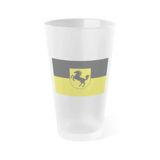 Flag of Stuttgart Germany - Frosted Pint Glass 16oz 16oz Frosted - Go Mug Yourself