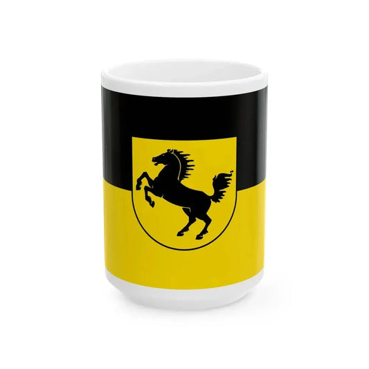 Flag of Stuttgart Germany - White Coffee Mug 15oz - Go Mug Yourself