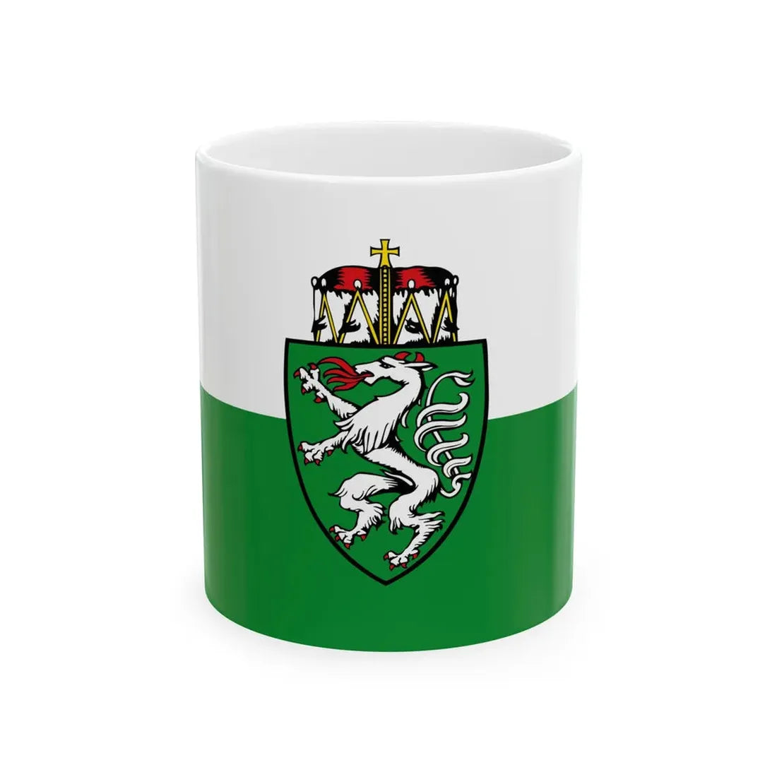 Flag of Styria state (Austria) White Coffee Mug 11oz - Go Mug Yourself