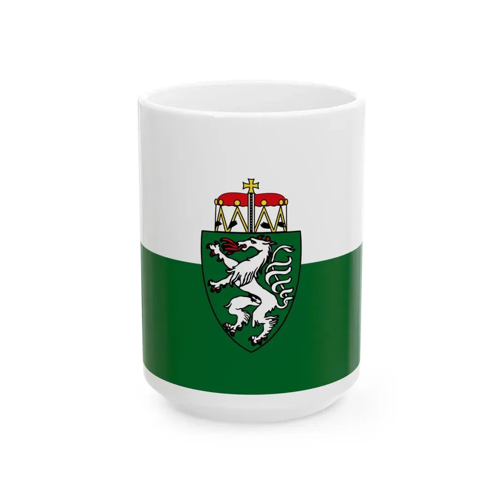Flag of Styria Steiermark Austria - White Coffee Mug 15oz - Go Mug Yourself