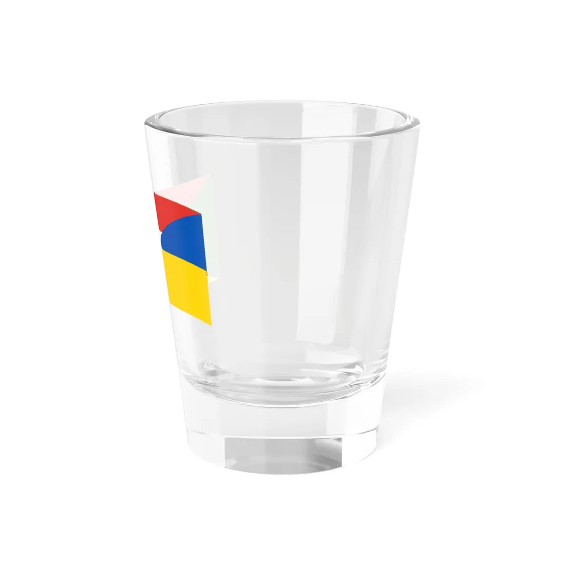 Flag of Sudan and Ukraine with waves (Sudan) Shot Glass 1.5oz - Go Mug Yourself