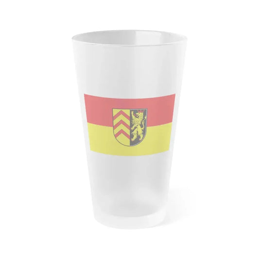 Flag of Suedwestpfalz Germany - Frosted Pint Glass 16oz 16oz Frosted - Go Mug Yourself