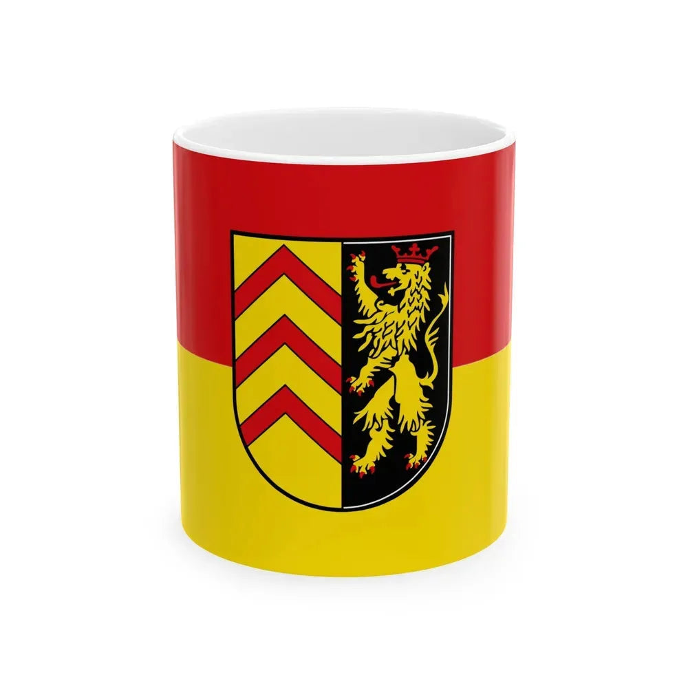 Flag of Suedwestpfalz Germany - White Coffee Mug 11oz - Go Mug Yourself