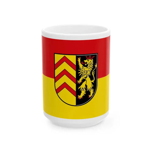 Flag of Suedwestpfalz Germany - White Coffee Mug 15oz - Go Mug Yourself