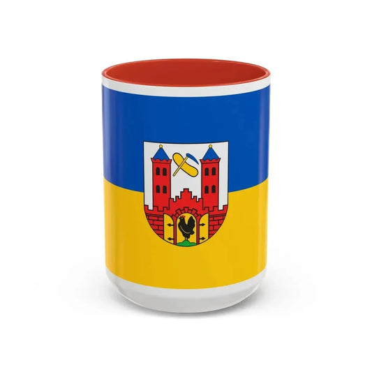 Flag of Suhl Germany - Accent Coffee Mug 15oz Red - Go Mug Yourself