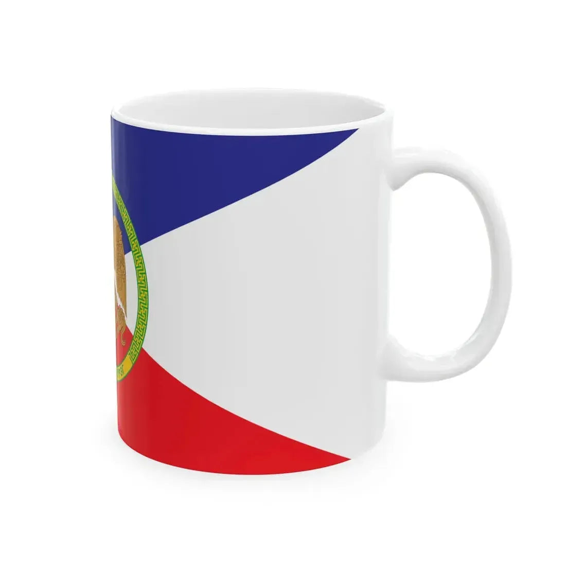 Flag of Sukhbaatar district Ulaanbaatar (Mongolia) White Coffee Mug - Go Mug Yourself