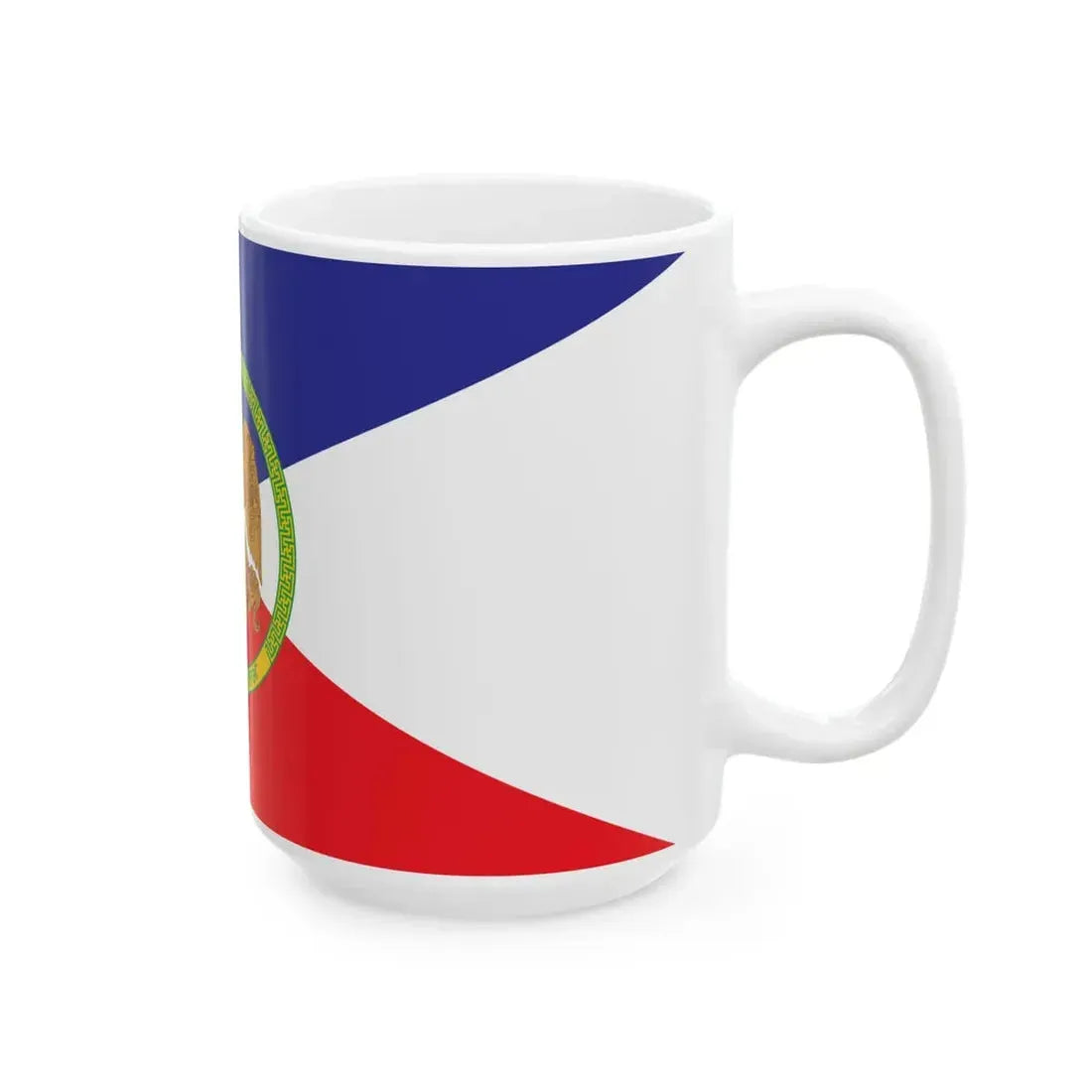 Flag of Sukhbaatar district Ulaanbaatar (Mongolia) White Coffee Mug - Go Mug Yourself