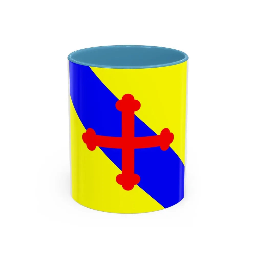 Flag of Sullens Switzerland - Accent Coffee Mug 11oz Light Blue - Go Mug Yourself