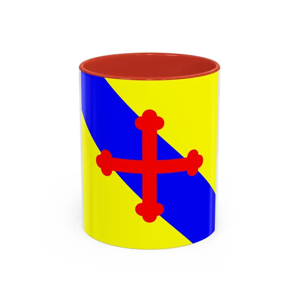 Flag of Sullens Switzerland - Accent Coffee Mug 11oz Red - Go Mug Yourself