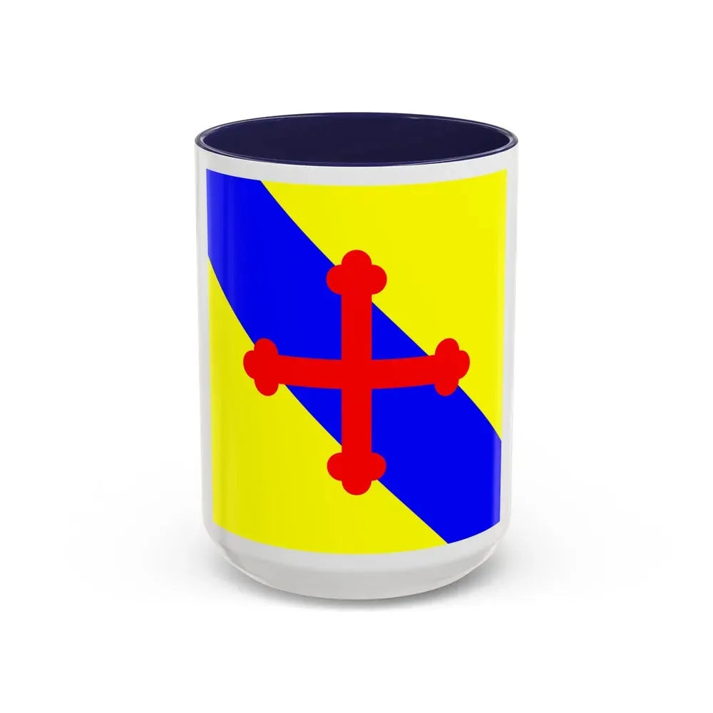 Flag of Sullens Switzerland - Accent Coffee Mug 15oz Navy - Go Mug Yourself