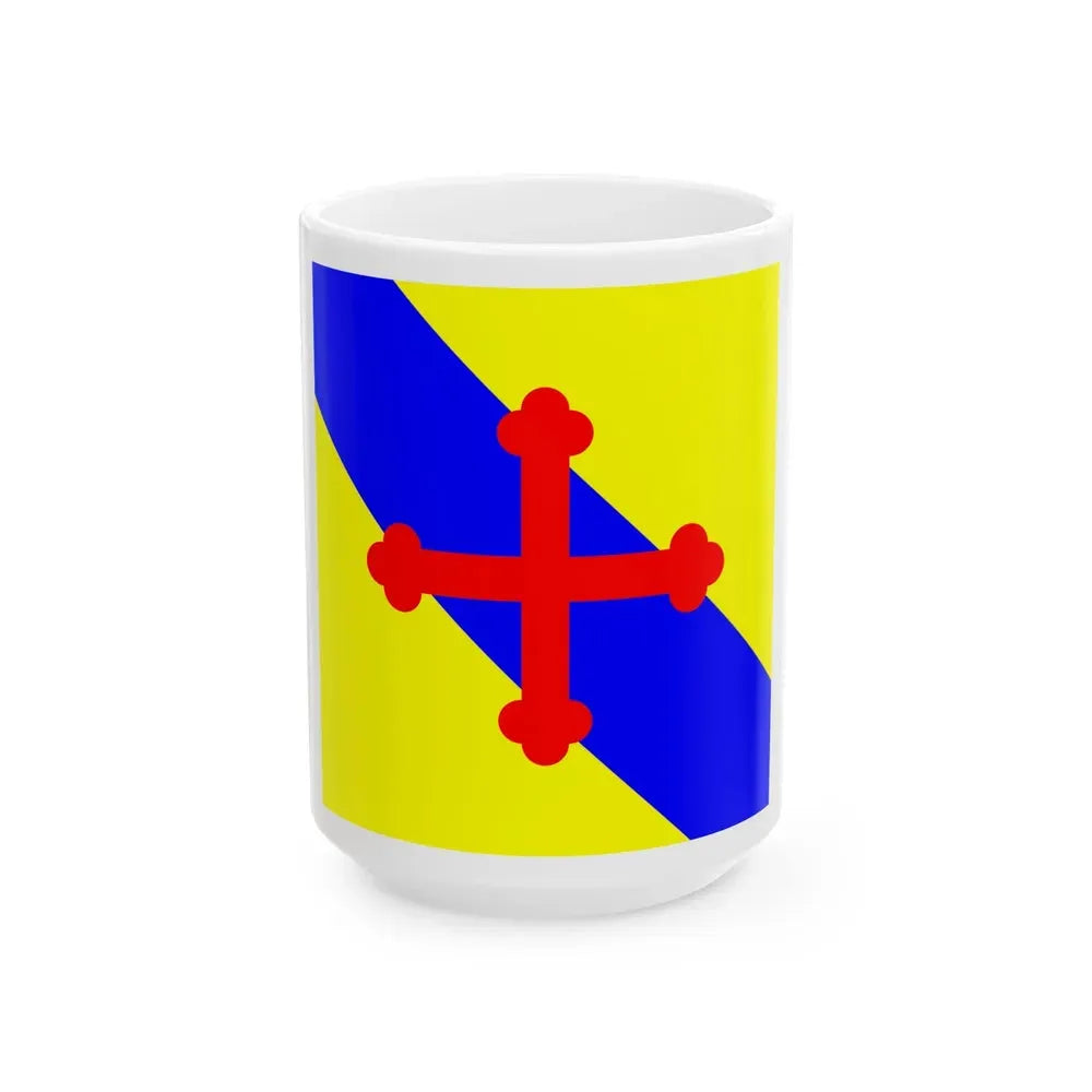 Flag of Sullens Switzerland - White Coffee Mug 15oz - Go Mug Yourself