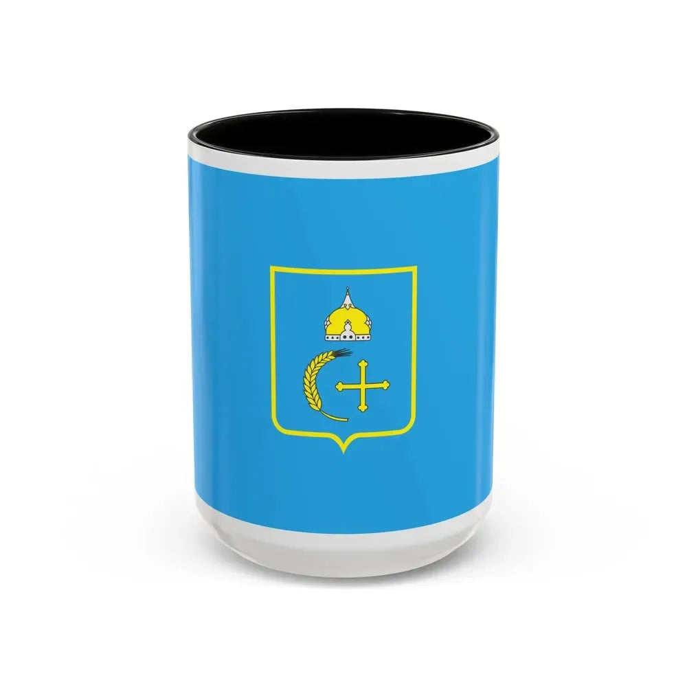 Flag of Sumy Oblast Ukraine - Accent Coffee Mug 15oz Black - Go Mug Yourself