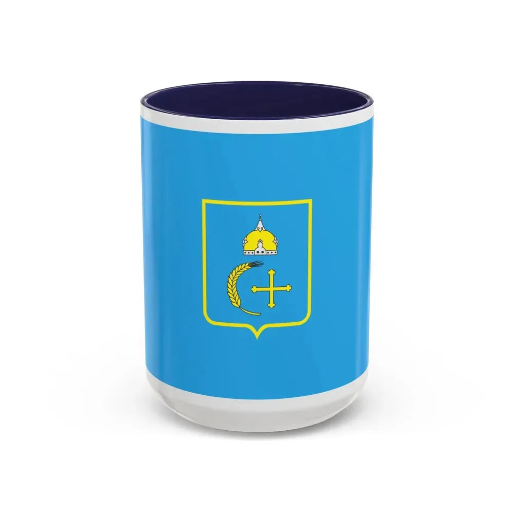 Flag of Sumy Oblast Ukraine - Accent Coffee Mug 15oz Navy - Go Mug Yourself