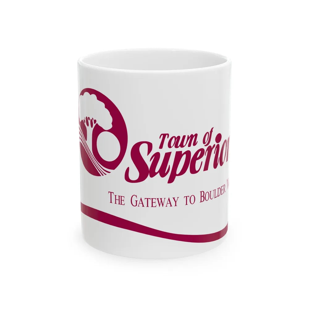 Flag of Superior Colorado (United States) White Coffee Mug 11oz - Go Mug Yourself
