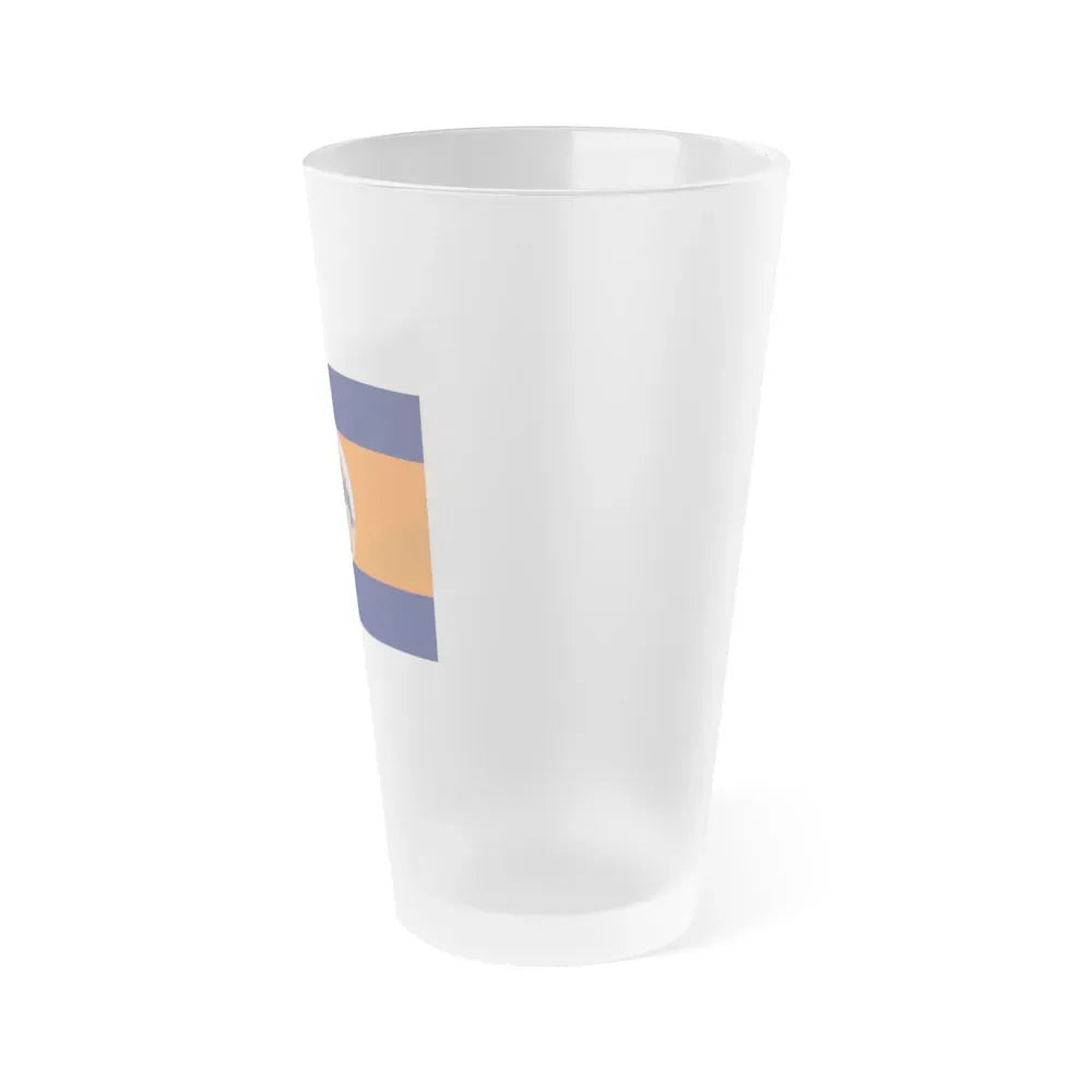 Flag of Suphan Buri Province Thailand - Frosted Pint Glass 16oz - Go Mug Yourself