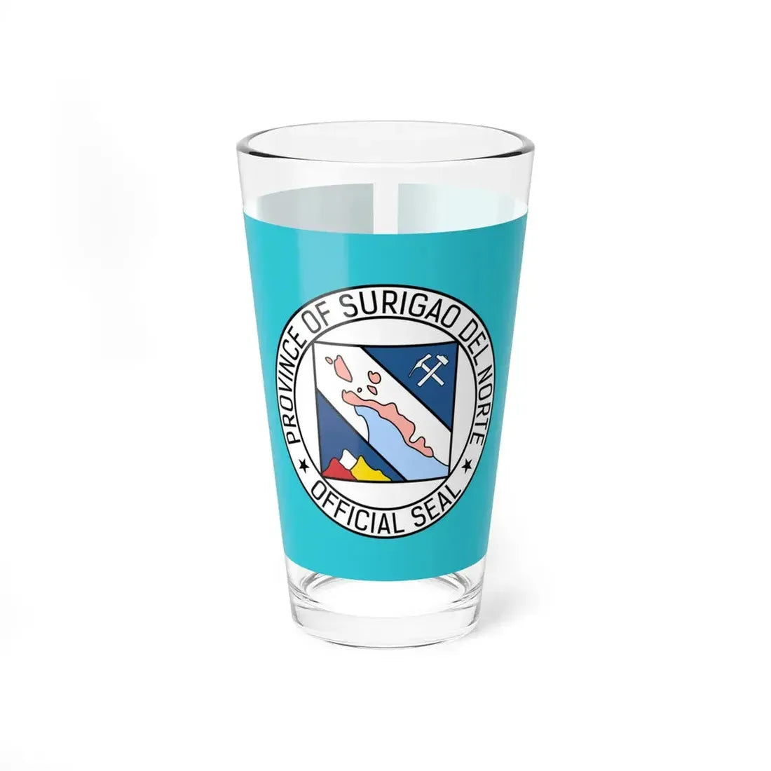 Flag of Surigao del Norte (Philippines) Pint Glass 16oz 16oz - Go Mug Yourself