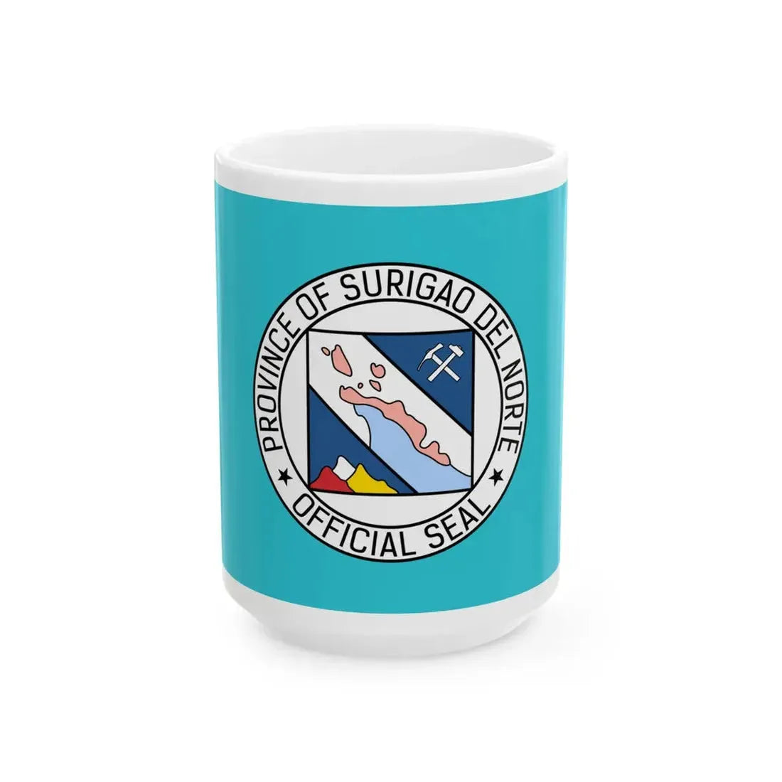 Flag of Surigao del Norte (Philippines) White Coffee Mug 15oz - Go Mug Yourself