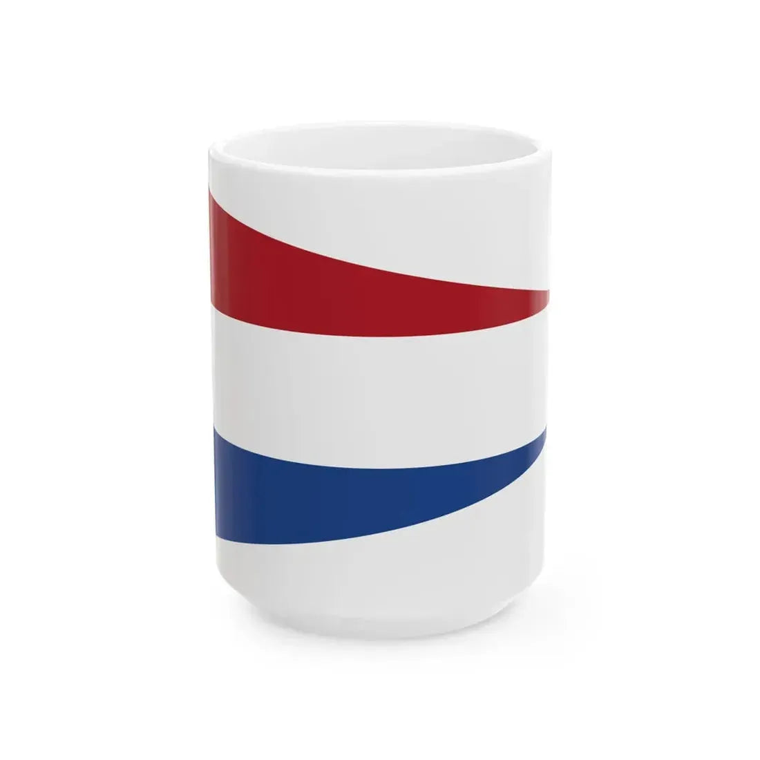 Flag of SVPR No Lettering (Netherlands) White Coffee Mug 15oz - Go Mug Yourself