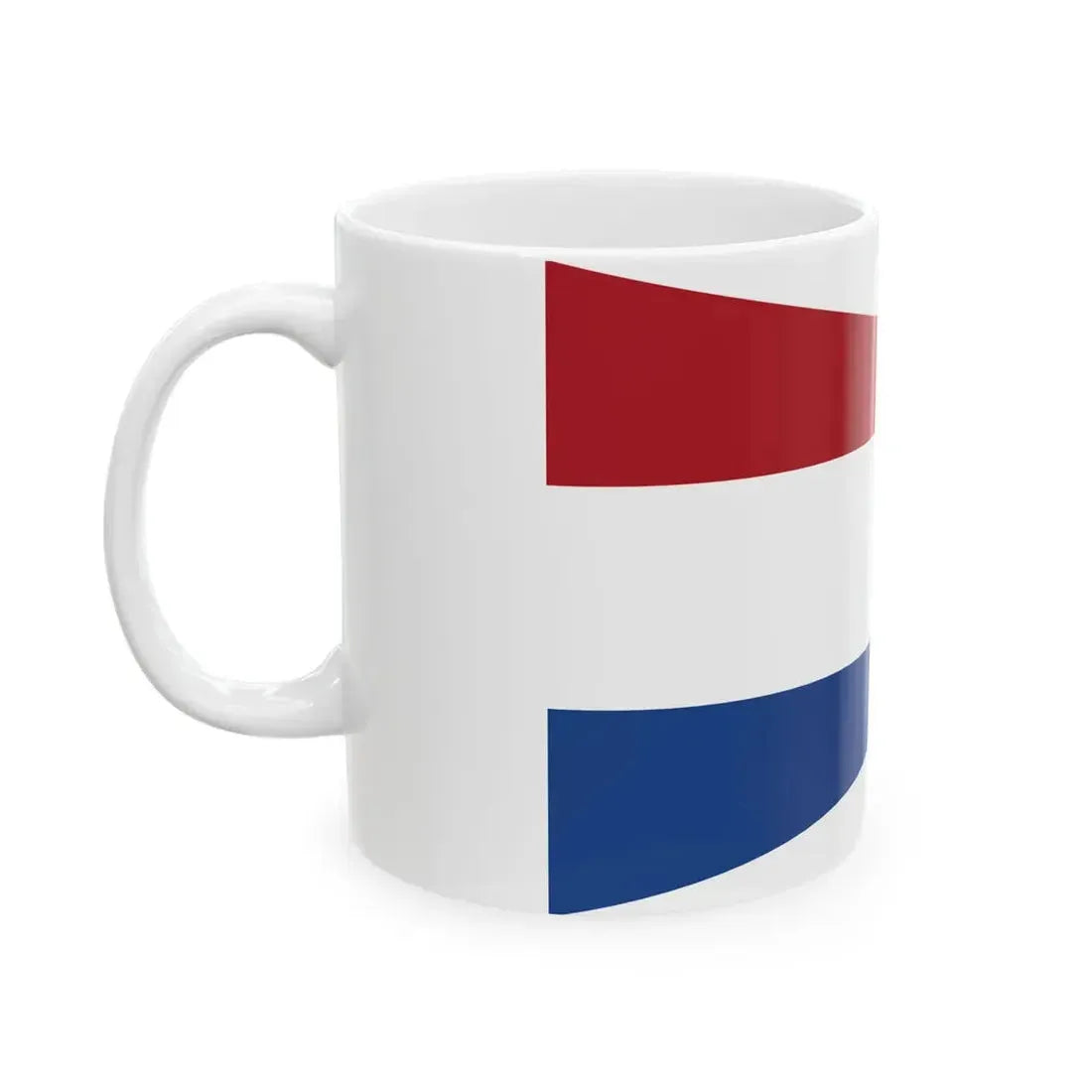 Flag of SVPR No Lettering (Netherlands) White Coffee Mug - Go Mug Yourself
