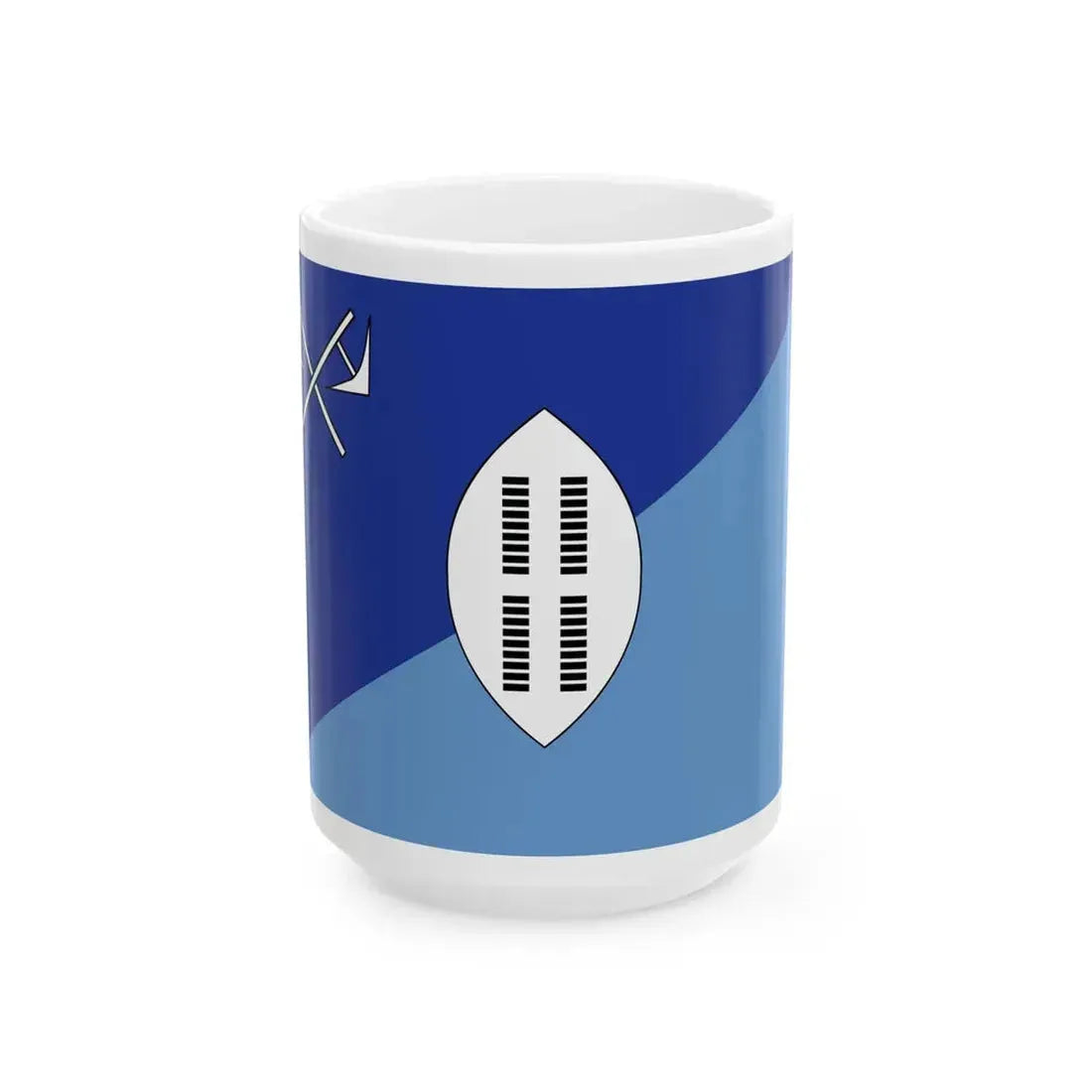 Flag of Swaziland c. 1890-1894 (Eswatini) White Coffee Mug 15oz - Go Mug Yourself
