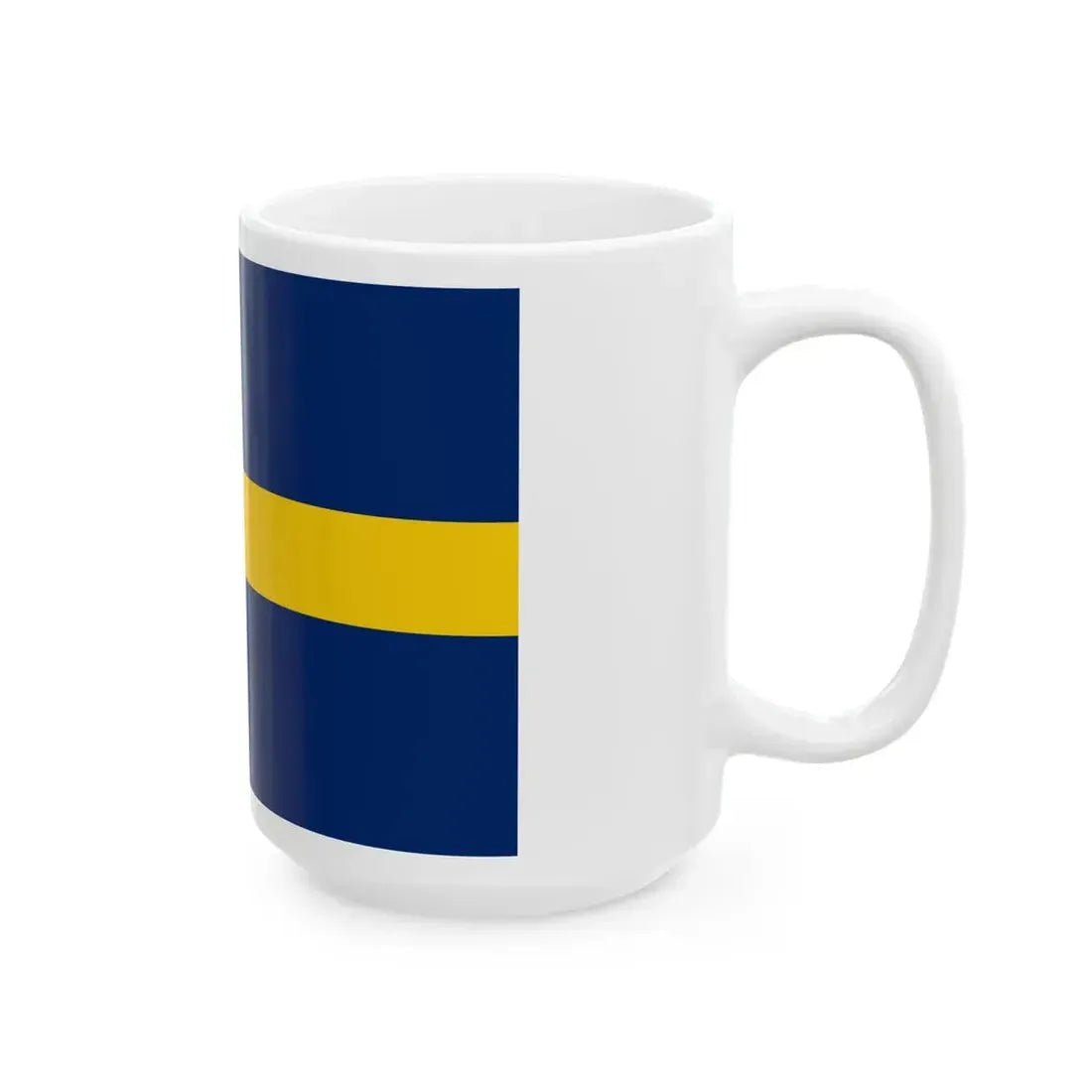 Flag of Sweden pre-1906 3-2 (Estonia) White Coffee Mug - Go Mug Yourself