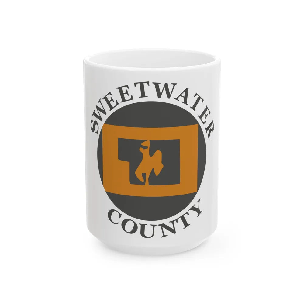 Flag of Sweetwater County Wyoming (United States) White Coffee Mug 15oz - Go Mug Yourself