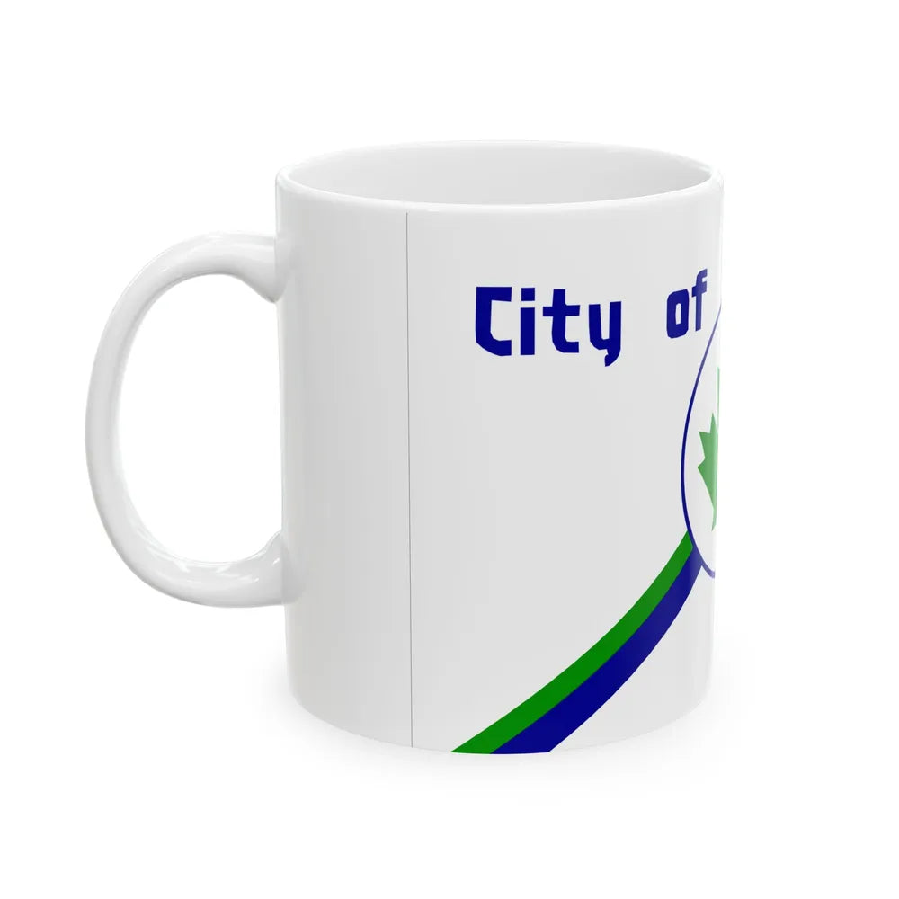 Flag of Sylvania Ohio 1977-2021 (United States) White Coffee Mug - Go Mug Yourself