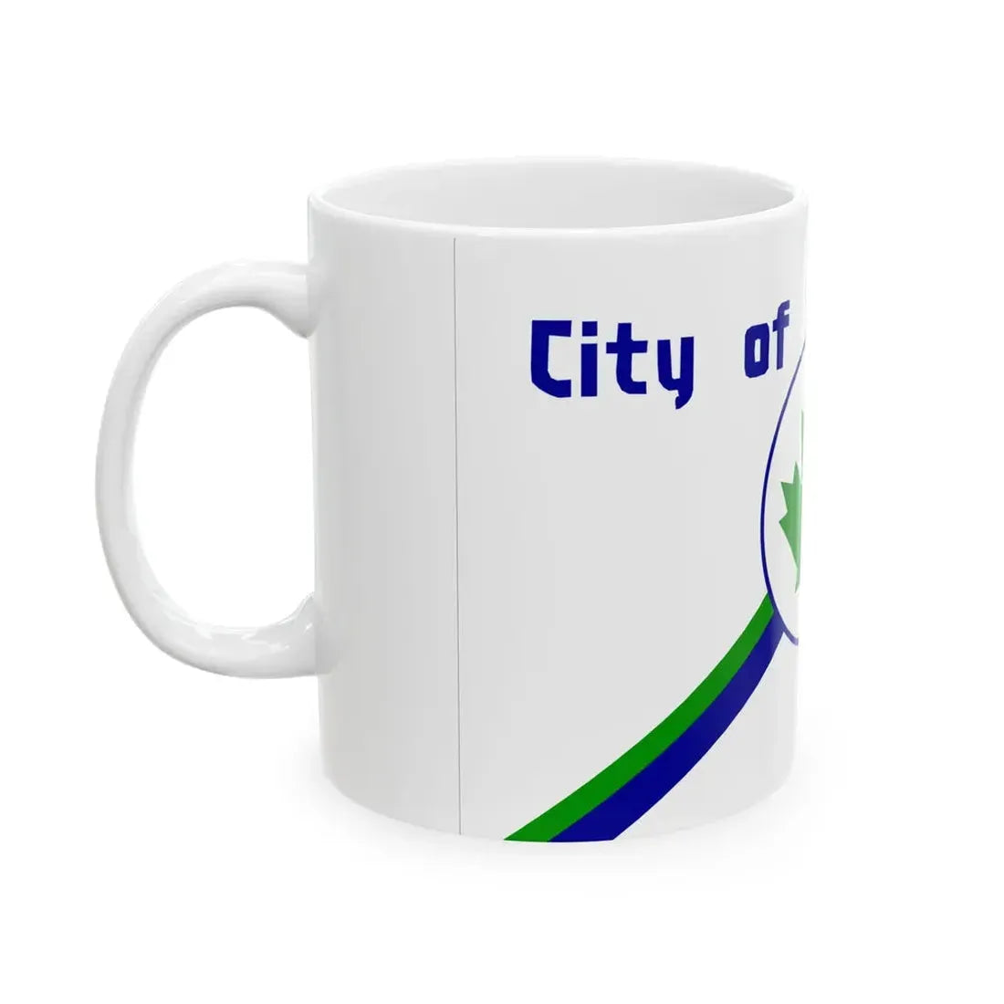 Flag of Sylvania Ohio 1977-2021 (United States) White Coffee Mug - Go Mug Yourself