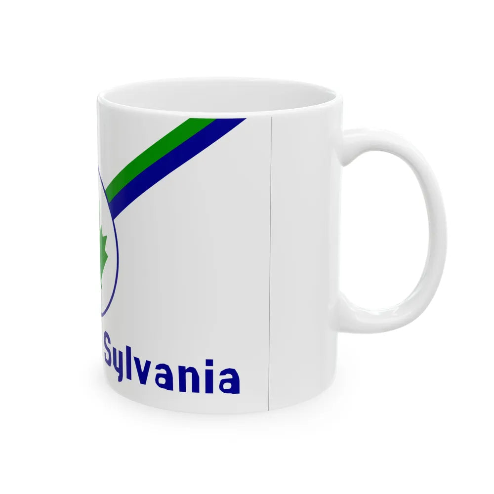 Flag of Sylvania Ohio 1977-2021 (United States) White Coffee Mug - Go Mug Yourself