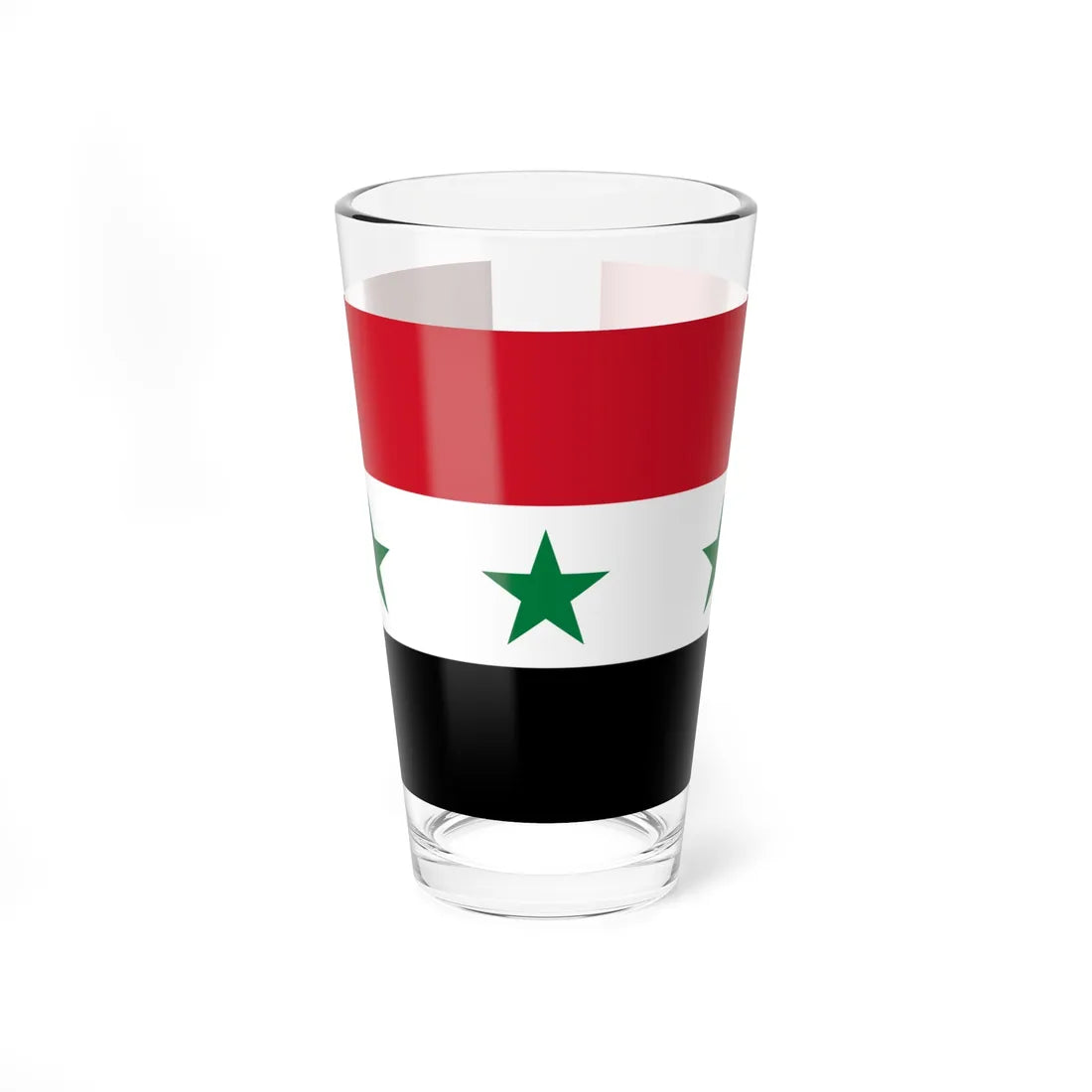 Flag of Syria 1963-1972 (Syria) Pint Glass 16oz 16oz - Go Mug Yourself