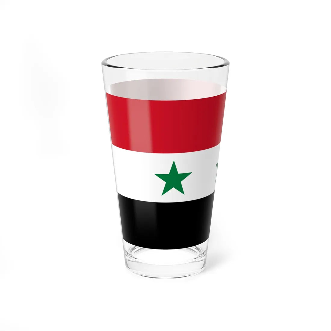 Flag of Syria 1963-1972 (Syria) Pint Glass 16oz - Go Mug Yourself