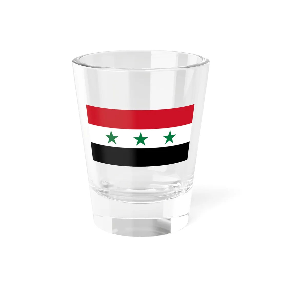 Flag of Syria 1963-1972 (Syria) Shot Glass 1.5oz 1.5oz - Go Mug Yourself