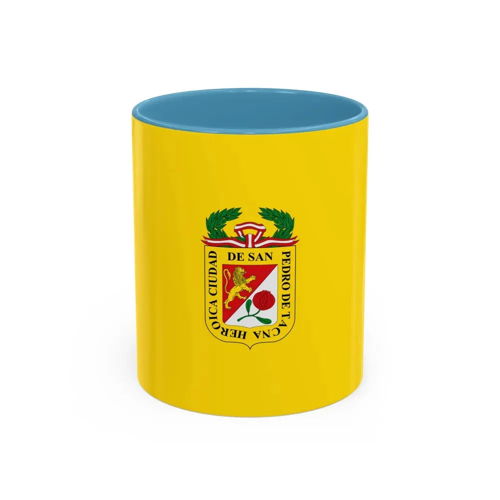 Flag of Tacna capital of the Tacna Region Peru - Accent Coffee Mug 11oz Light Blue - Go Mug Yourself