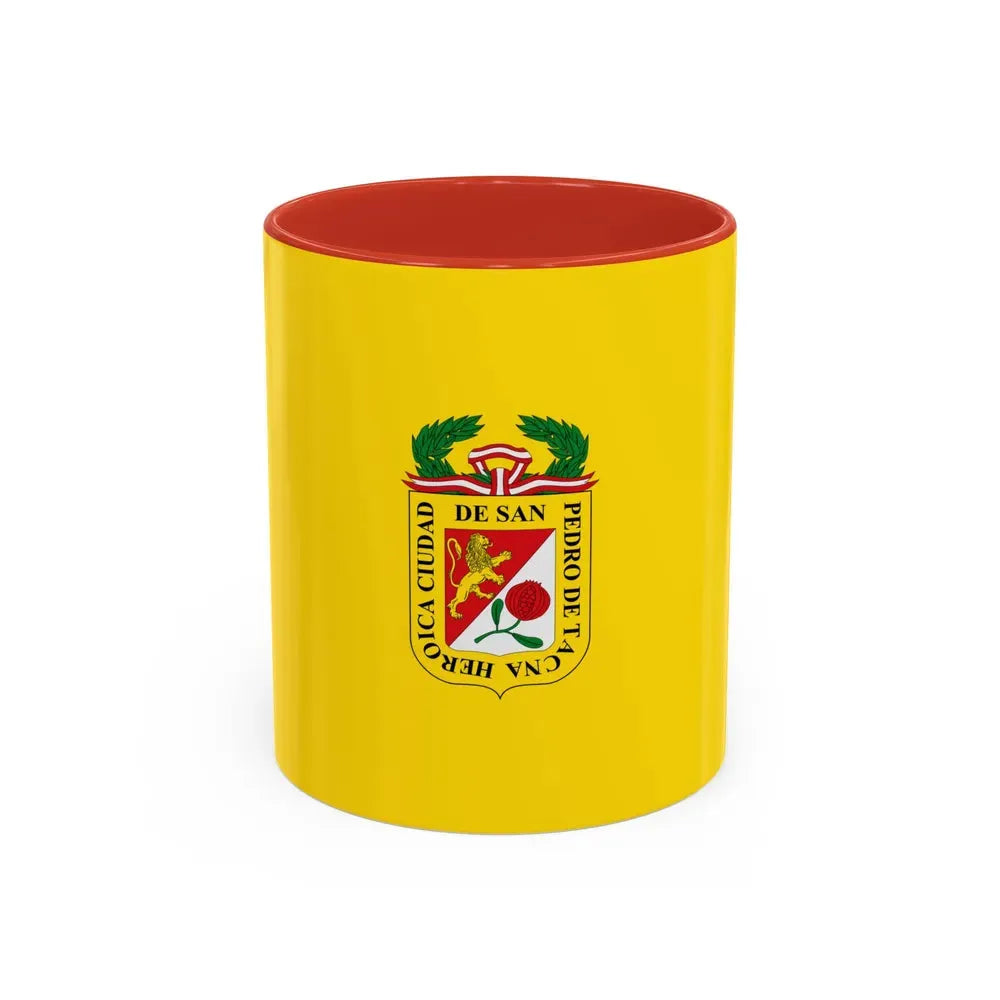 Flag of Tacna capital of the Tacna Region Peru - Accent Coffee Mug 11oz Red - Go Mug Yourself