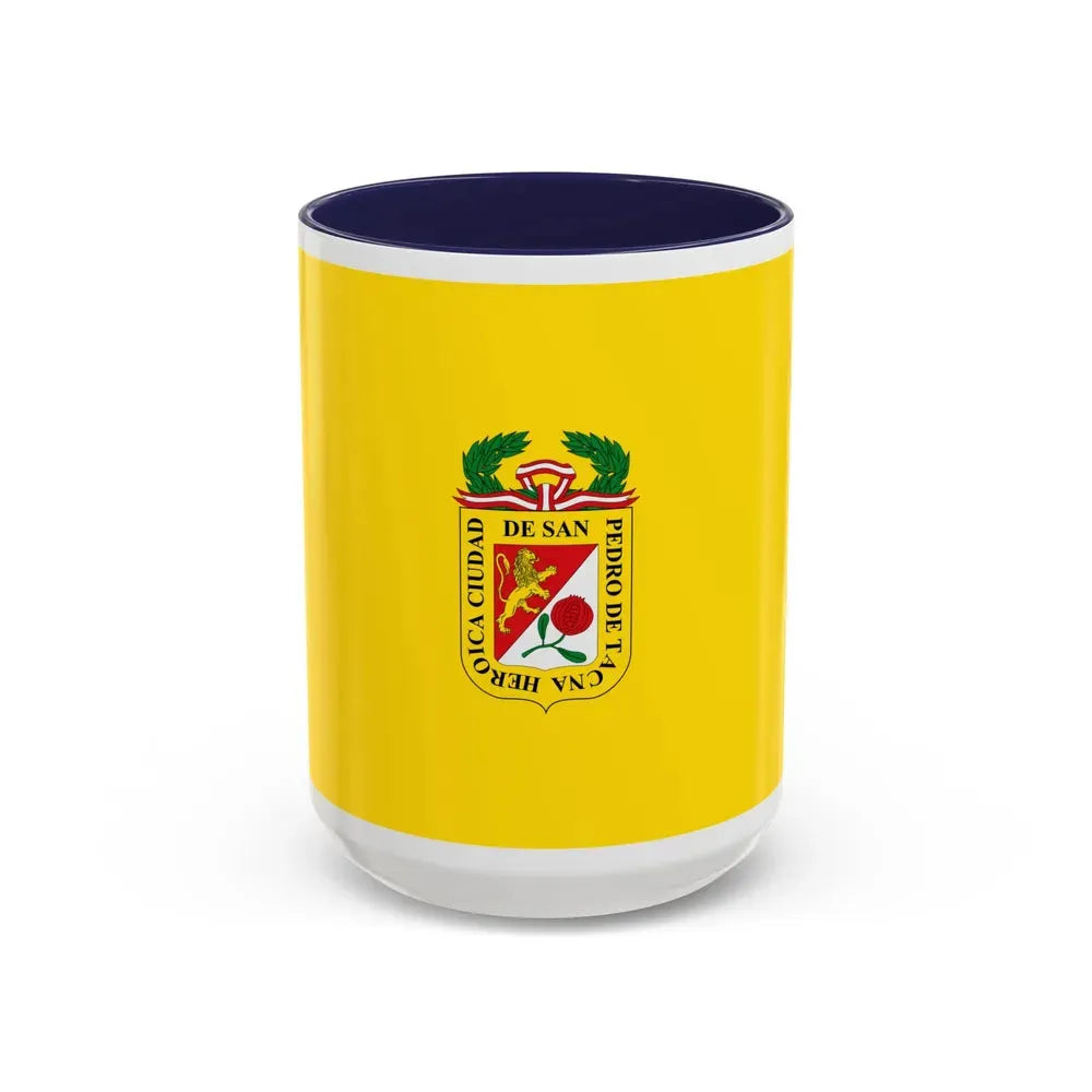 Flag of Tacna capital of the Tacna Region Peru - Accent Coffee Mug 15oz Navy - Go Mug Yourself