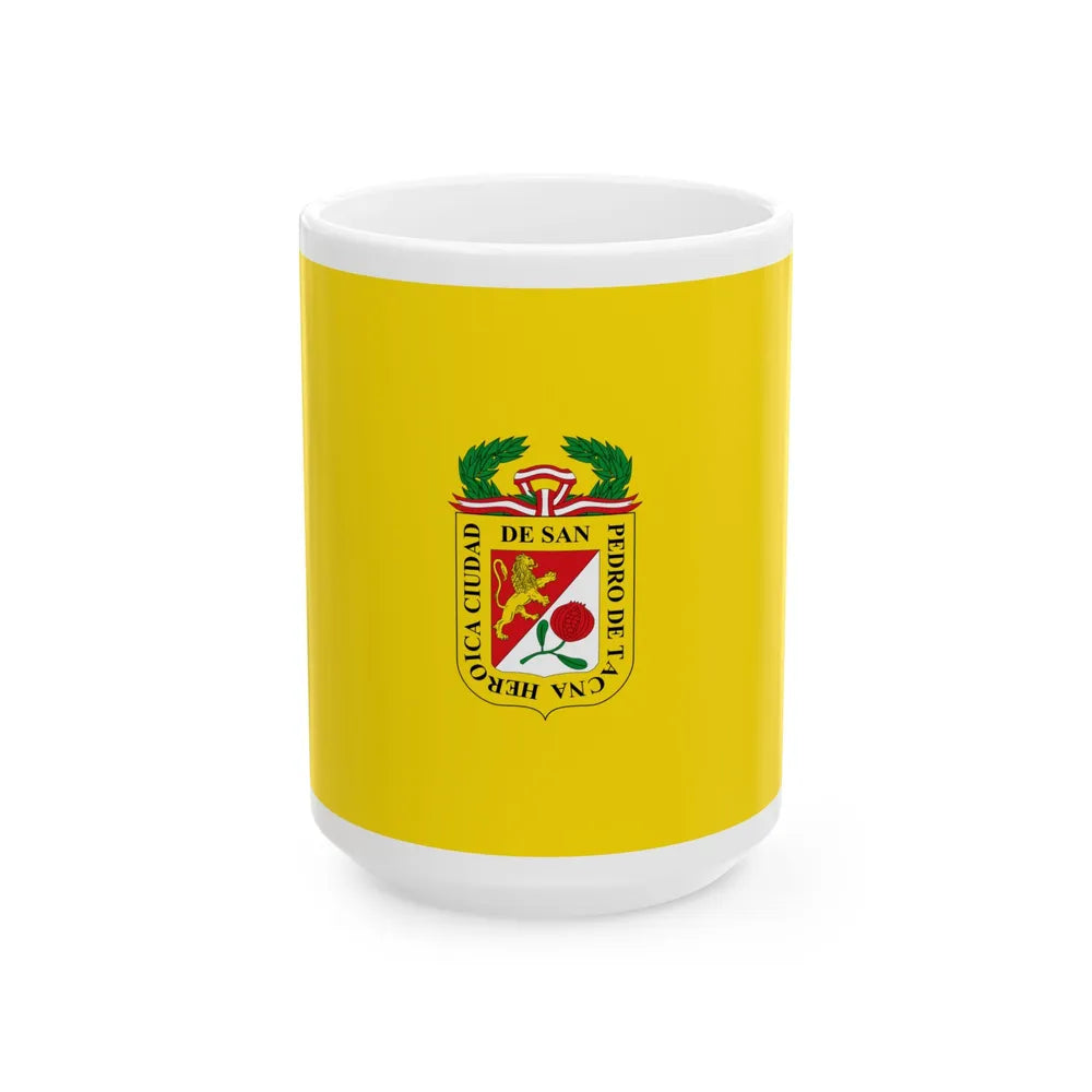 Flag of Tacna capital of the Tacna Region Peru - White Coffee Mug 15oz - Go Mug Yourself