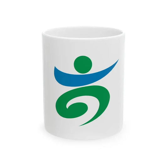 Flag of Takaoka Toyama (Japan) White Coffee Mug 11oz - Go Mug Yourself
