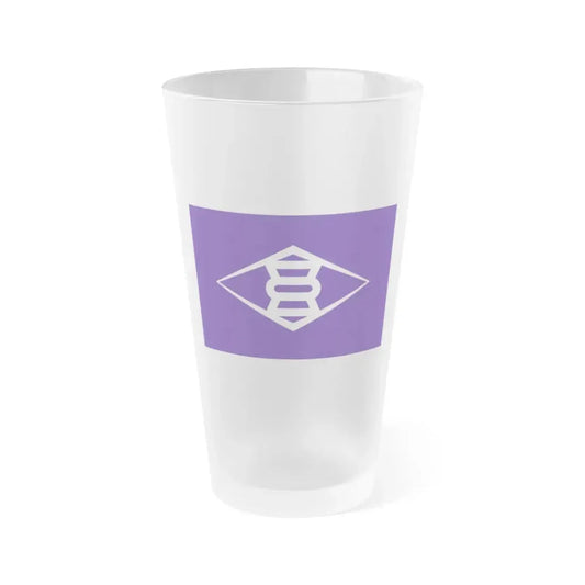 Flag of Takasaki Gunma Japan - Frosted Pint Glass 16oz 16oz Frosted - Go Mug Yourself