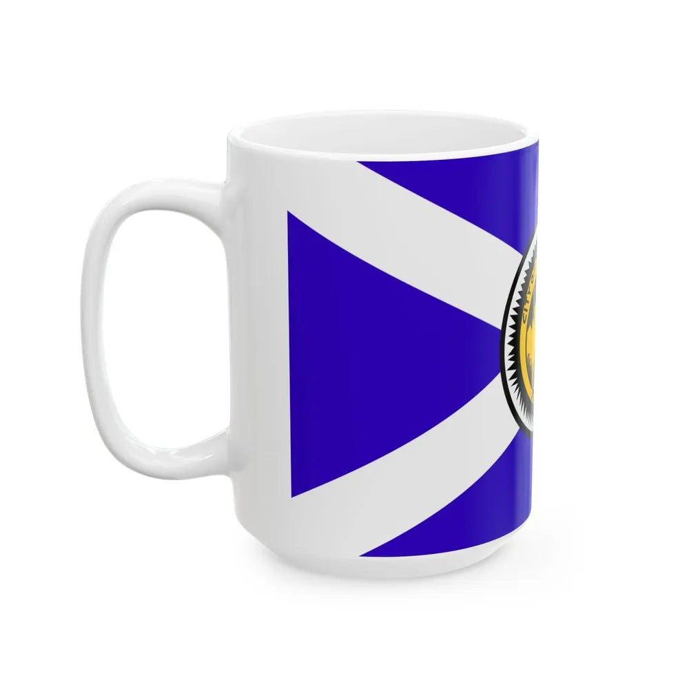 Flag of Tallahassee Florida Waltson Flag used 1955-1986 (United States) White Coffee Mug - Go Mug Yourself