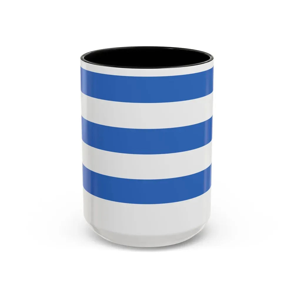 Flag of Tallinn Estonia - Accent Coffee Mug 15oz Black - Go Mug Yourself