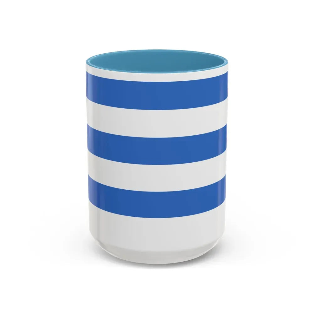 Flag of Tallinn Estonia - Accent Coffee Mug 15oz Light Blue - Go Mug Yourself