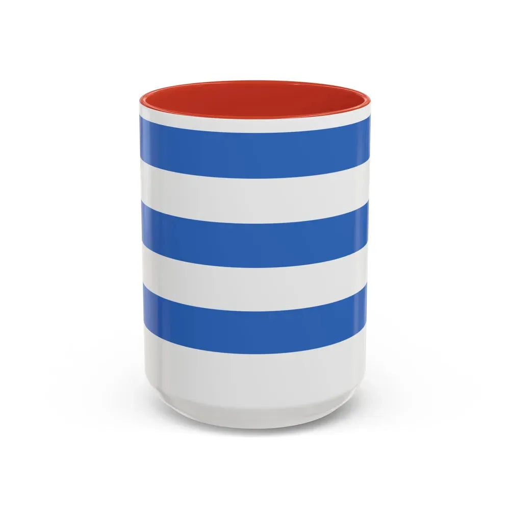 Flag of Tallinn Estonia - Accent Coffee Mug 15oz Red - Go Mug Yourself