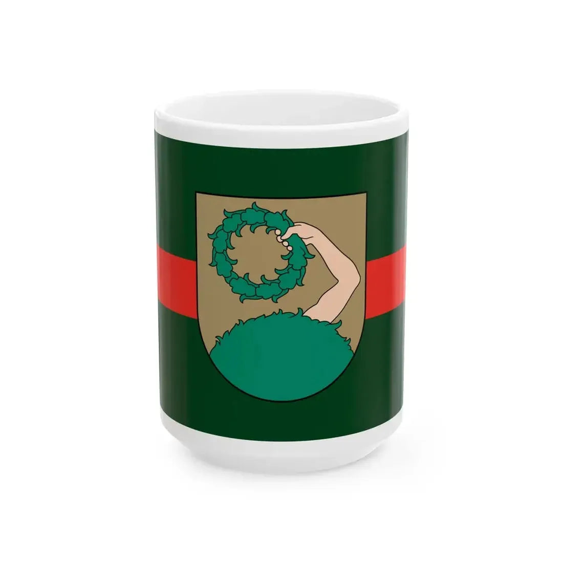 Flag of Talsi (Latvia) White Coffee Mug 15oz - Go Mug Yourself