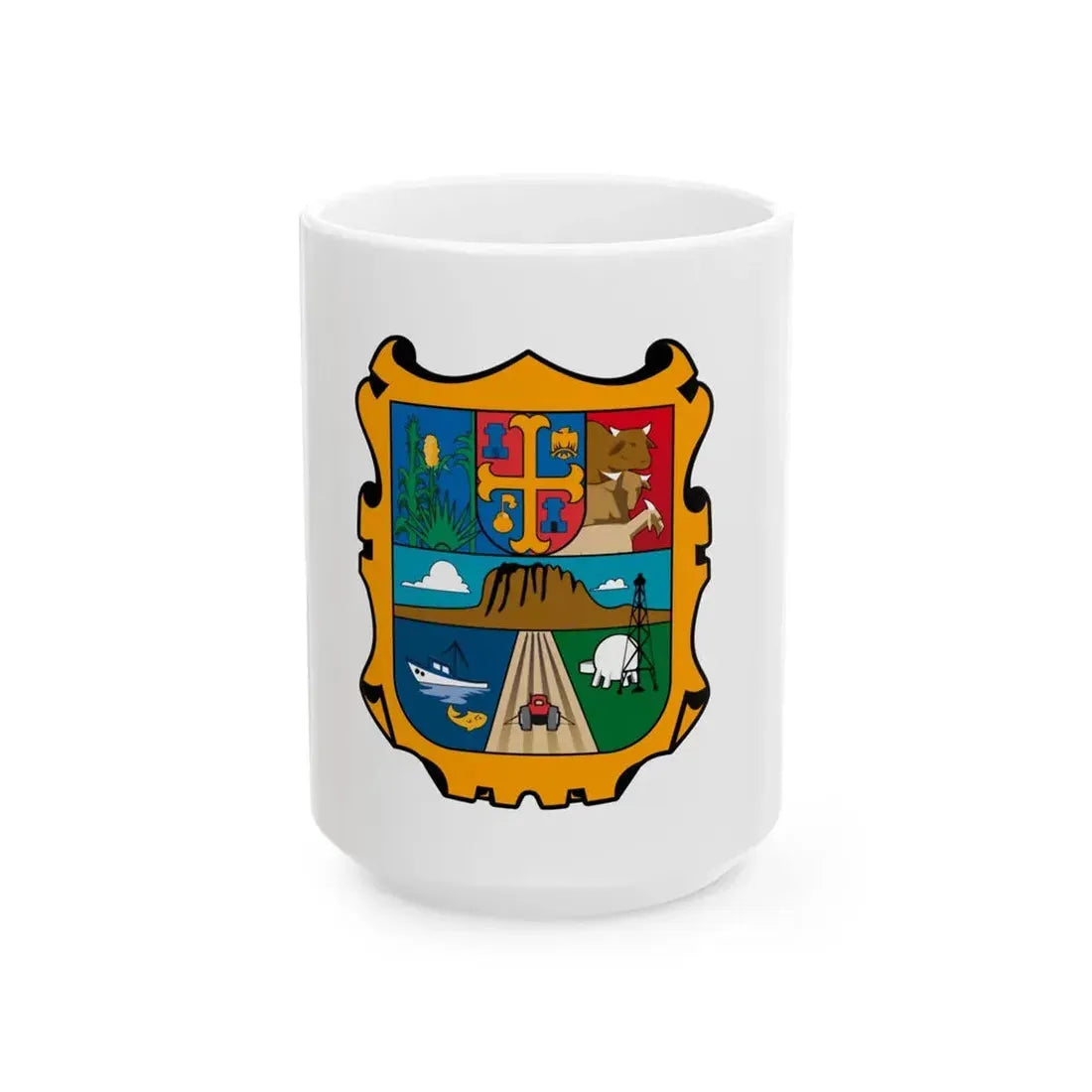 Flag of Tamaulipas (Mexico) White Coffee Mug 15oz - Go Mug Yourself
