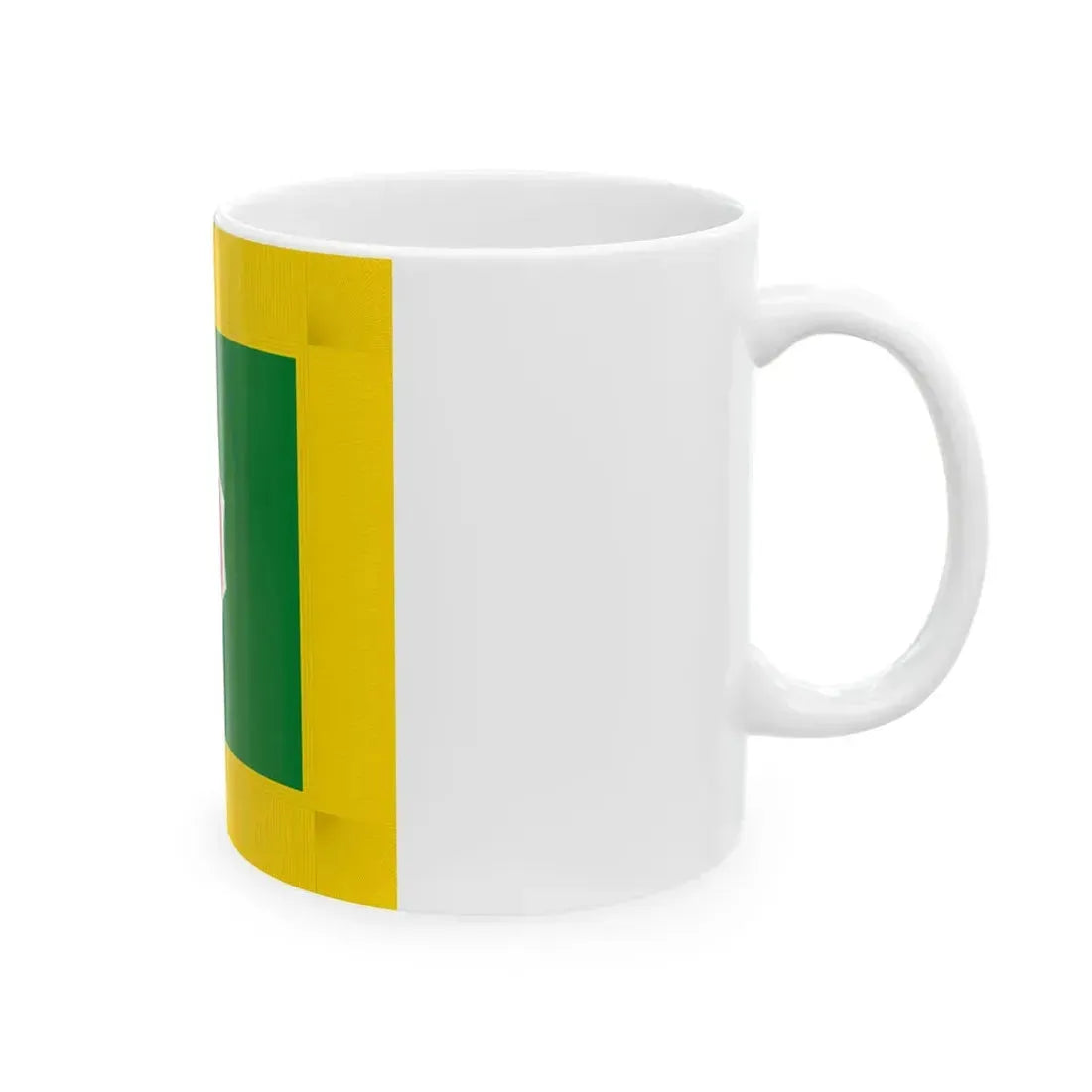 Flag of Tanno Hokkaido 1946-2006 fringed (Japan) White Coffee Mug - Go Mug Yourself
