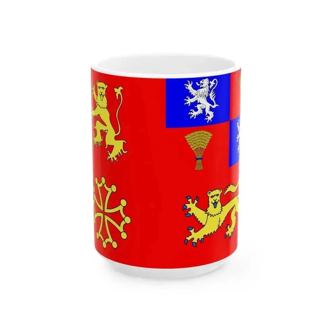 Flag of Tarn-et-Garonne (France) White Coffee Mug 15oz - Go Mug Yourself