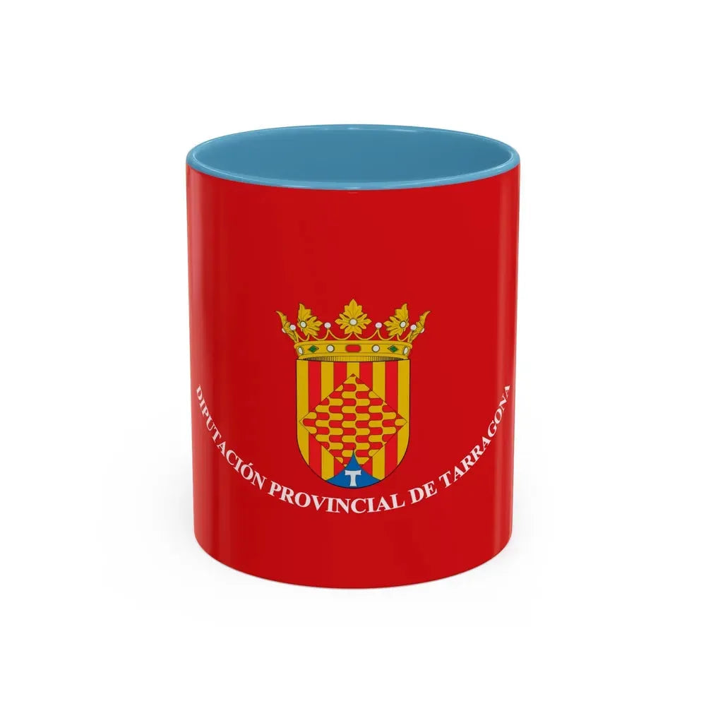 Flag of Tarragona Spain - Accent Coffee Mug 11oz Light Blue - Go Mug Yourself