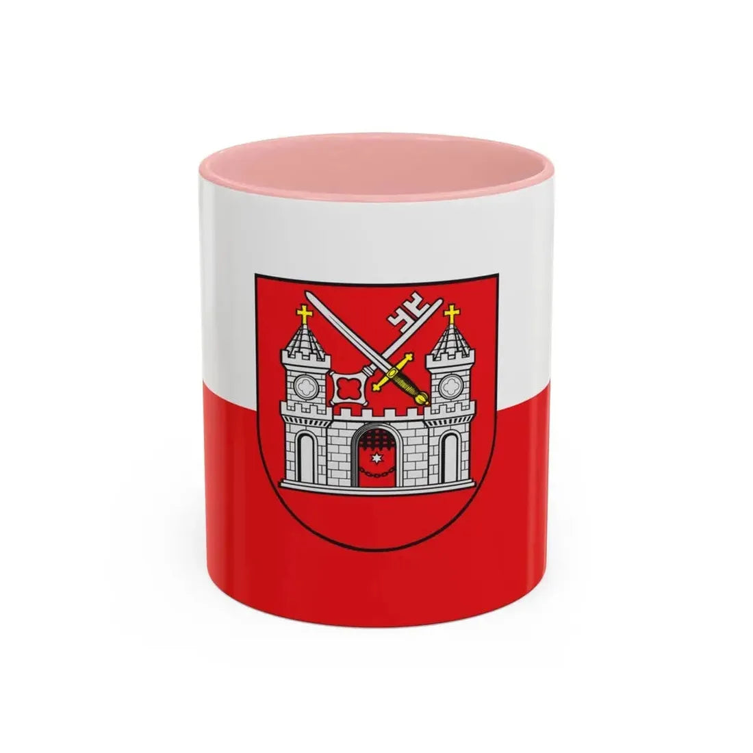 Flag of Tartu Estonia - Accent Coffee Mug 11oz Pink - Go Mug Yourself